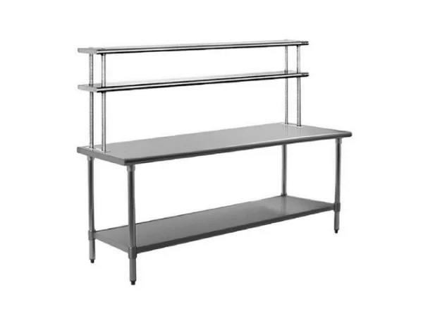 Mesa De Trabajo En Acero Inoxidable Con Repisas